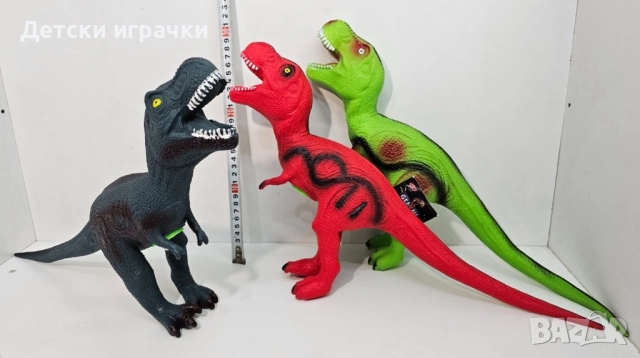 Динозавър музикален гумена играчка 30см, снимка 6 - Фигурки - 52663033
