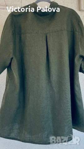 Голяма ленена риза ULLA POPKEN , снимка 8 - Ризи - 50854498