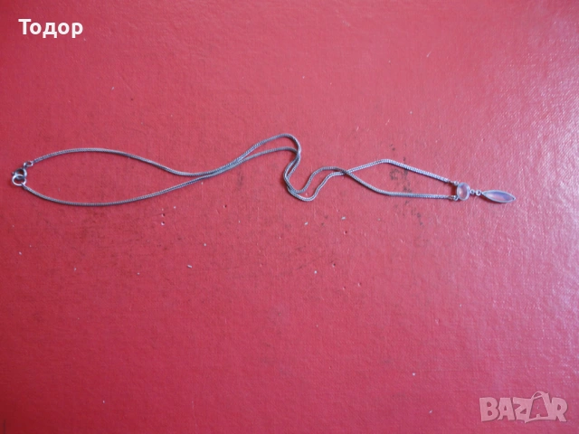 Страхотно сребърно колие верижка с камъни 925, снимка 4 - Колиета, медальони, синджири - 53305345