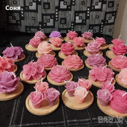 Восъчни свещи - цветя и рози , снимка 9 - Подаръци за жени - 53135924