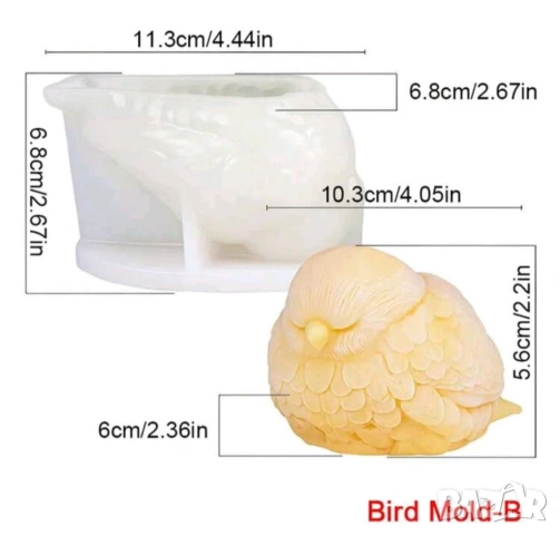 Комплект молдове 2 броя птици , снимка 7 - Форми - 53521264