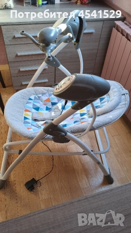 Електрическа бебешка люлка Cangaroo Swing Star, снимка 2 - Детски люлки - 52420444
