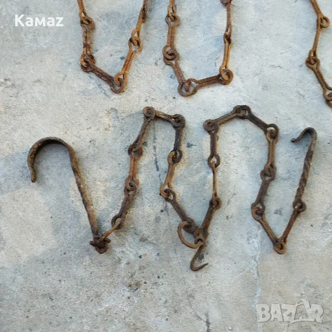 стари ковани вериги за огнище 3, снимка 3 - Антикварни и старинни предмети - 55957237