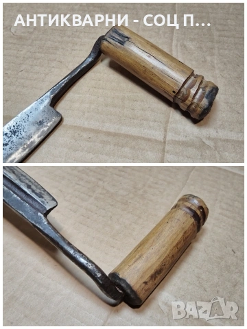 Стар Кован Рукан, Дърводелски Нож За Белене На Дърво / НОМЕР 700., снимка 8 - Антикварни и старинни предмети - 53486459