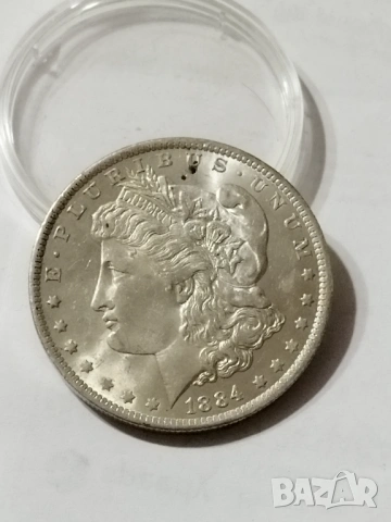 Морган долар 1884 О, снимка 2 - Нумизматика и бонистика - 53599511
