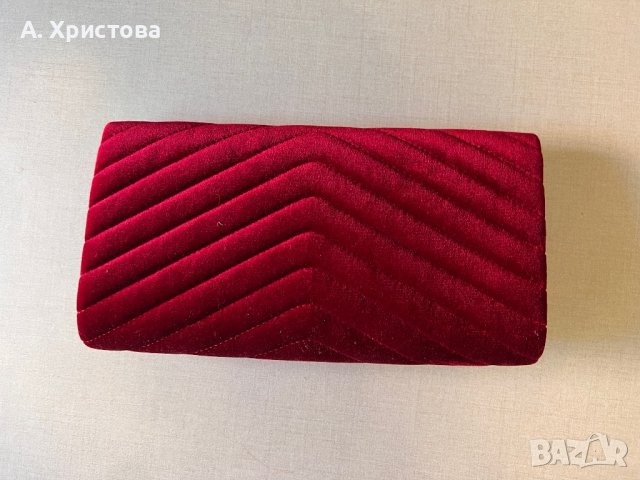 Клъч / мини чантичка цвят бордо, снимка 3 - Портфейли, портмонета - 41797423