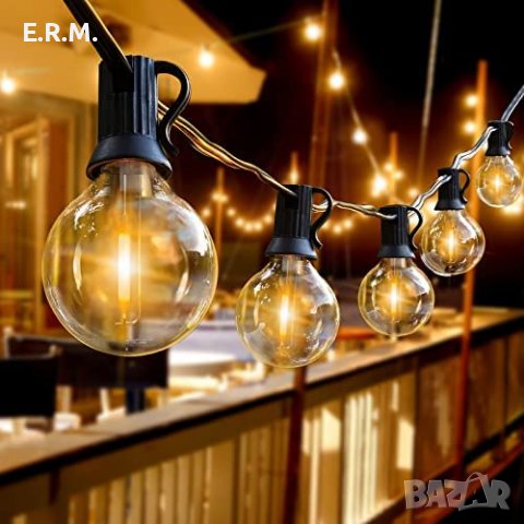 String Lights LED верига 25 крушки за парти украса празнични светлини декорация рожден ден сватба 9м, снимка 6 - Декорация за дома - 39255327