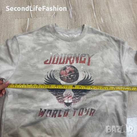 Journey World Tour блуза с дълъг ръкав, суитшърт, размер M, с къс ръкав, принтирана музикална група, снимка 5 - Суичъри - 52571815
