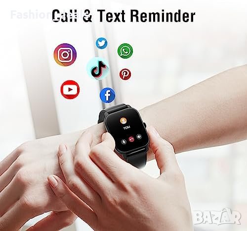 Нов сензорен Смарт часовник, 1,85 инча Мъже Жени Подарък, снимка 5 - Смарт гривни - 42537335