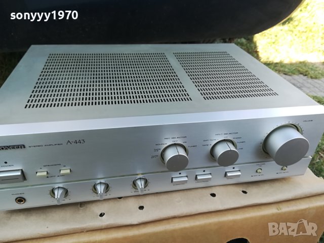 PIONEER A-443 STEREO AMPLIFIER-MADE IN JAPAN-ВНОС GERMANY LD2E0909231749, снимка 9 - Ресийвъри, усилватели, смесителни пултове - 42134113
