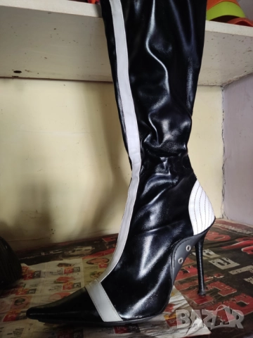 Дамски ботуши Дамски ботуши на висок ток Дамски ботуши естествена кожа, снимка 5 - Дамски ботуши - 52155531