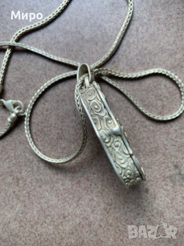 МЕДАЛЬОН ЛАНЕЦ ГЕРДАН АЗИАТСКО БОЖЕСТВО БУДА АЗИЯ , снимка 4 - Антикварни и старинни предмети - 42473020