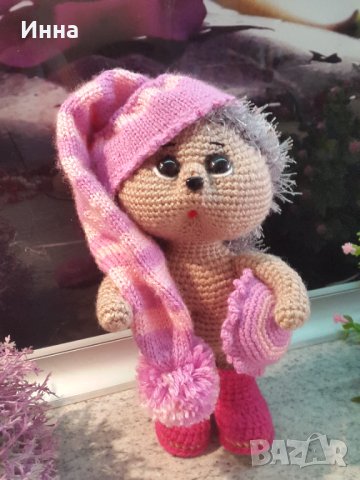 Плетена играчка ”Сънлив Таралеж”, Плетени, ръчно изработени, прекрасен подарък