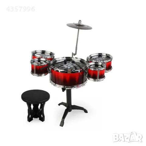  Комплект с барабани за деца, С табуретка 
