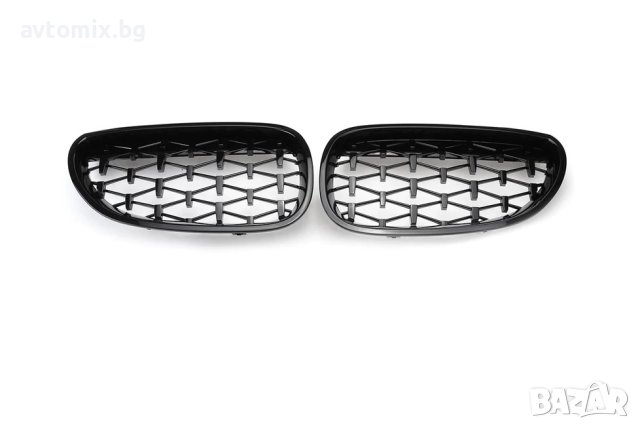 бъбреци,решетки радиатор BMW E60 E61 Черен Гланц Лак М5 03-11 диамант, снимка 2 - Аксесоари и консумативи - 36182119