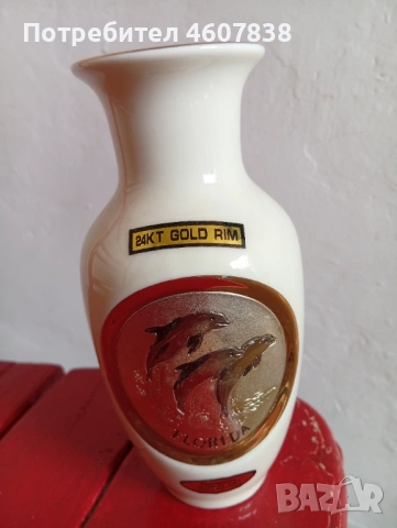 Ваза порцелан 15 см, снимка 2 - Декорация за дома - 53664078