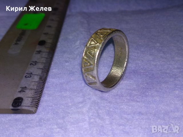 СТАРИНЕН РЕТРО ОРНАМЕНТИРАН СРЕБЪРЕН ПРЪСТЕН ХАЛКА ОКСИДИРАНО СРЕБРО925 АНГЛИЯ РЪЧНА ИЗРАБОТКА 39913, снимка 5 - Антикварни и старинни предмети - 42613980