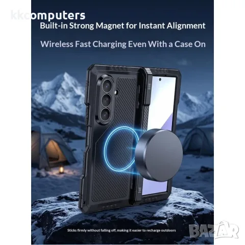 За Samsung Galaxy Z Fold8 Ultra Алуминиев Силиконов Калъф със Скрита Стойка и PET Скрийн Протектор –, снимка 5 - Калъфи, кейсове - 55911600