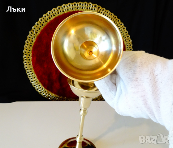 Бронзова чаша за Маргарита,свещник , снимка 3 - Антикварни и старинни предмети - 36213347