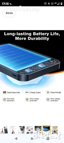 TORRAS Ostand Magnetic Power Bank 10 000 mAh с държач 【Въртене на 360°】

, снимка 5 - Външни батерии - 47915466