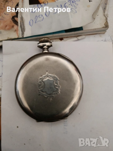 сребърен джобен часовник, снимка 2 - Джобни - 53812920