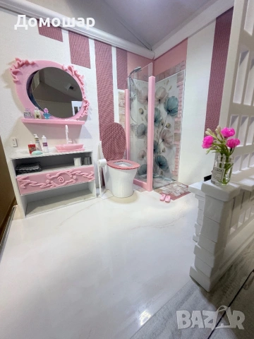 Барби къща ръчно изработена Авторки проект, снимка 6 - Кукли - 53101952