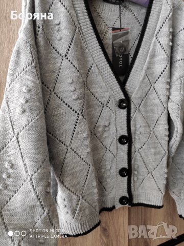 Trendyol нова дамска жилетка с плетеници, снимка 5 - Жилетки - 40956090