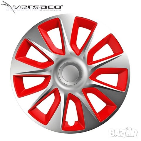 ТАСОВЕ ЗА ДЖАНТИ 14" VERSACO STRATOS SILVER/RED