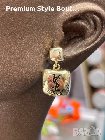 обеци от висококачествена стомана  Louis Vuitton celine ysl saint laurent fendi , снимка 10 - Обеци - 53744762