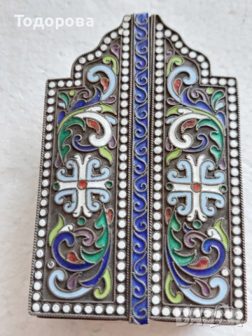 Лот сребърни икони,Царска Русия''сребърна,сребро 84 икона св.Николай Чудотворец/гилеше емайл, снимка 14 - Икони - 51951215