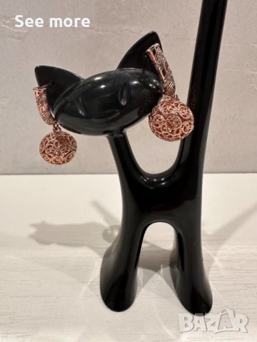 Обеци с диамантирана обработка, снимка 2 - Обеци - 44156604