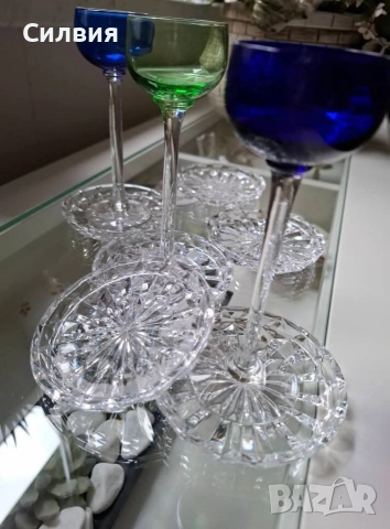Кристални подложки за чаши , снимка 3 - Чаши - 52789841