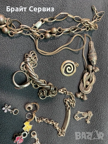 Сребърни накити обеци ,гривни,синджири,пръстени и талисмани, снимка 3 - Колиета, медальони, синджири - 53538828