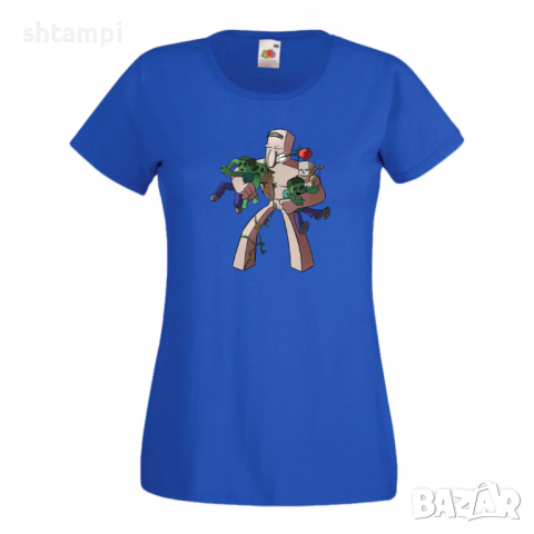 Дамска тениска Iron Golem майнкрафт Minecraft,Игра,Забавление,подарък,Изненада,Рожден Ден., снимка 7 - Тениски - 36520748