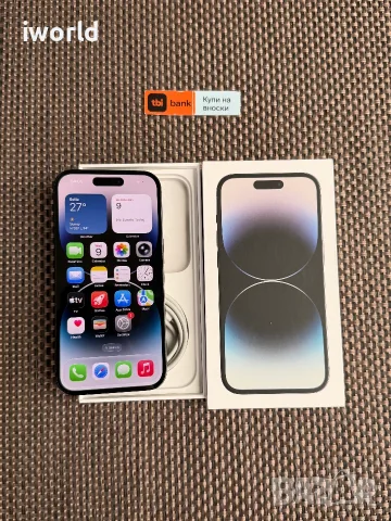 100% БАТЕРИЯ ❗️iPhone 14 Pro ❗️Лизинг от 19€/мес ❗️ Space Black 128Gb 📛 черен, снимка 9 - Apple iPhone - 56008009