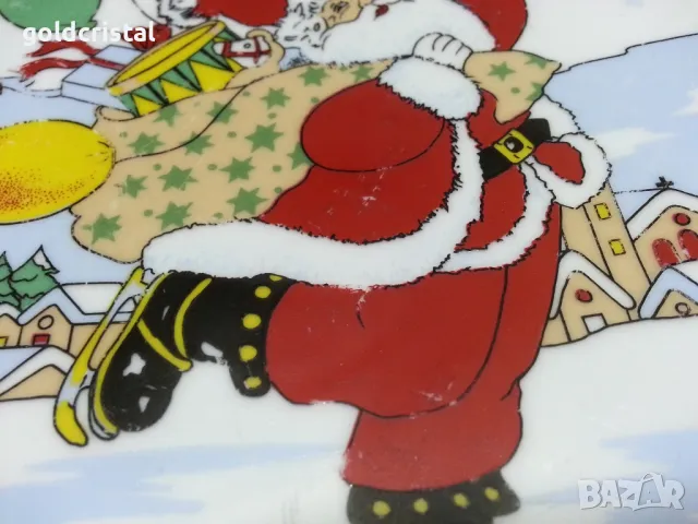 Стар български порцелан плато чиния дядо Мраз, снимка 6 - Антикварни и старинни предмети - 48656087