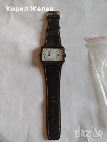 Луксозен мъжки часовник Q/Q QUARTZ WATER RESIST работи много красив с кожена каишка - 21782, снимка 6 - Мъжки - 36203055