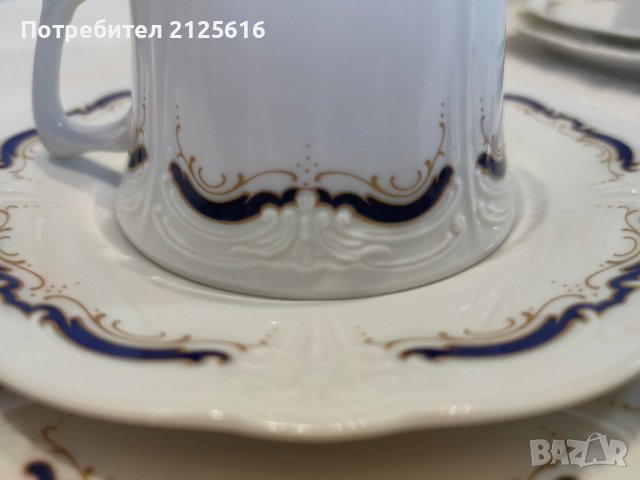 Баварски порцеланов сервиз за чай десерт в топ състояние, снимка 16 - Сервизи - 42733335