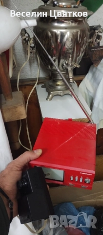 Портативевн телевизор антика + Адаптер (Ровесник), снимка 8 - Телевизори - 52264095