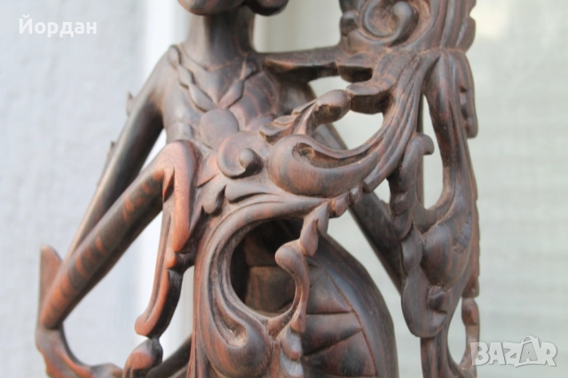 Изящна дърворезба ''Бирма/Непал'' , снимка 4 - Антикварни и старинни предмети - 52392660