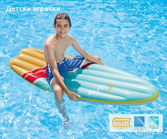 Надуваема дъска за сърф INTEX,  SURF'S UP MATS, снимка 6 - Надуваеми играчки - 51107960