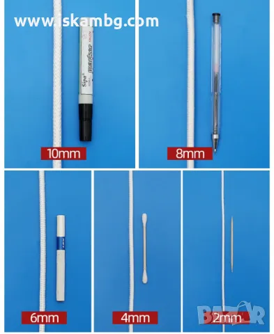Здраво и дебело Полиестерно въже, плетено бяло въже с дебелина 8мм и 10мм - НА МЕТЪР, КОД 4460, снимка 4 - Други машини и части - 49675925