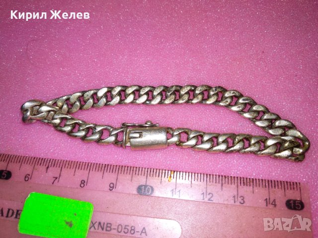 СТИЛНА СРЕБЪРНА ГРИВНА СРЕБРО 925 ВИНТИДЖ ПЛЕТКА / ЗАКОПЧАЛКАТА ИМА НУЖДА от ЛЕК РЕМОНТ! 43244, снимка 2 - Гривни - 44394047