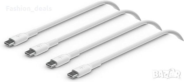 Нови Belkin 2 броя USB-C към USB-C кабел за бързо зареждане телефон 1 метър, снимка 1 - Друга електроника - 42385591