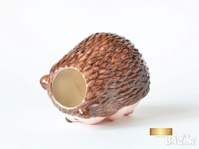 Керамична Саксия Таралеж със Сърце / Декоративна Кашпа за Растения / Подарък за Дете / Кашпа Ежко, снимка 11 - Декорация за дома - 52398832