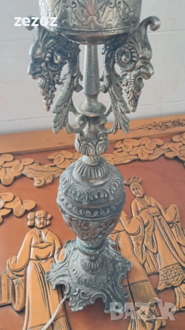 Ретро настолна голяма лампа, снимка 6 - Настолни лампи - 53692658