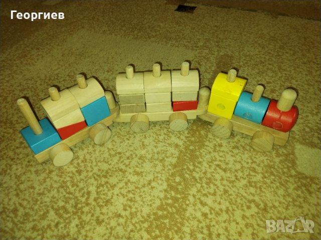 Дървено влакче конструктор 25лв , снимка 1 - Образователни игри - 38941194
