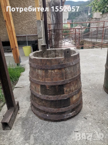 Дървена старинна каца , снимка 4 - Декорация за дома - 50482088