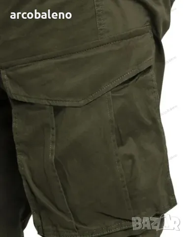 Мъжки едноцветни ежедневни карго панталони с много джобове, 5цвята, снимка 6 - Къси панталони - 40810704