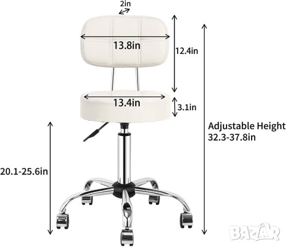 Компактен офис стол / стол за бюро B1H5031, снимка 2 - Столове - 41039652